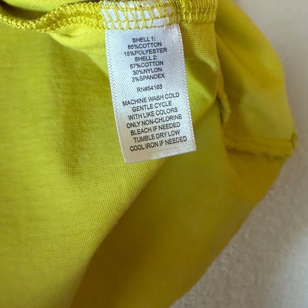 Marc New York Andrew Marc One Shoulder Ruffle Top Lime Yellow XL M4MKB419 - Picture 3 of 7